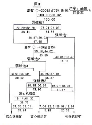 磁铁矿石磁选流程的综合特点